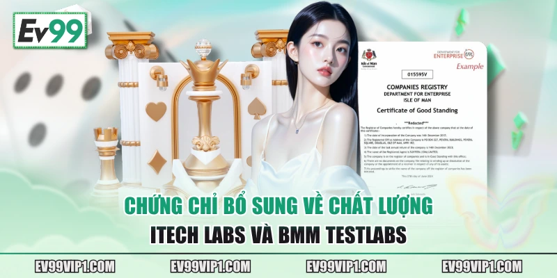 Chứng chỉ bổ sung về chất lượng iTech Labs và BMM Testlabs
